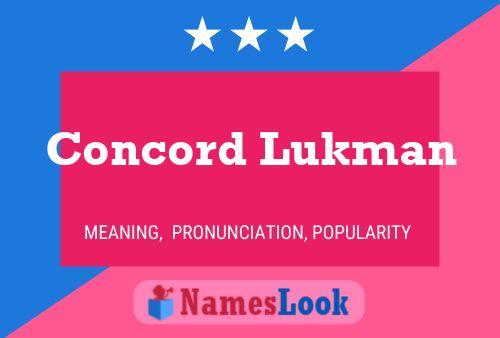 Poster del nome Concord Lukman