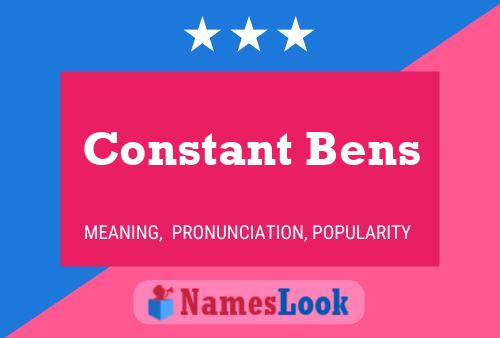 Poster del nome Constant Bens