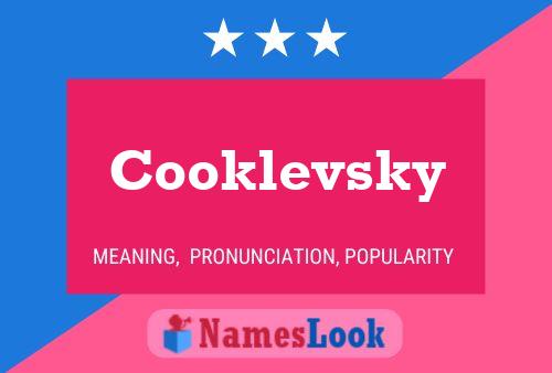 Poster del nome Cooklevsky