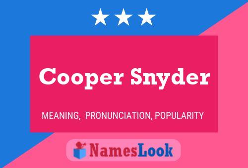 Poster del nome Cooper Snyder