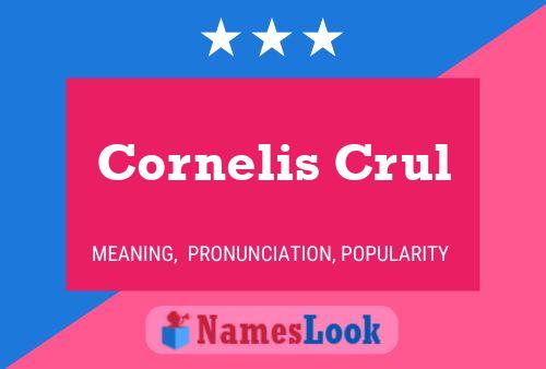 Poster del nome Cornelis Crul