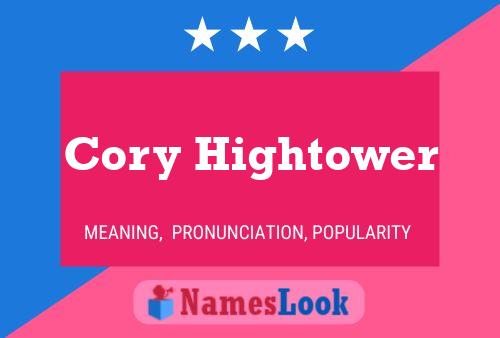 Poster del nome Cory Hightower