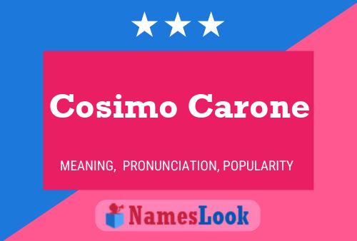 Poster del nome Cosimo Carone