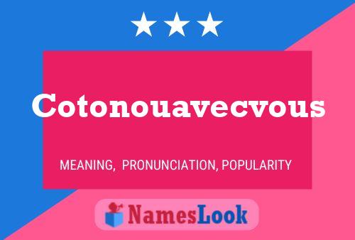 Poster del nome Cotonouavecvous