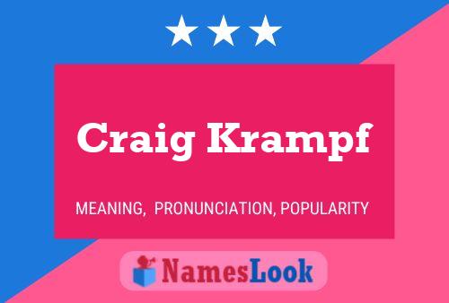 Poster del nome Craig Krampf