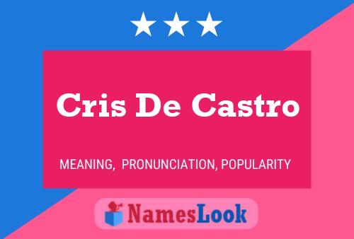 Poster del nome Cris De Castro