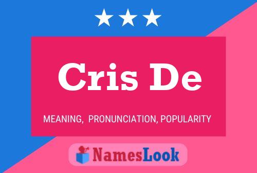 Poster del nome Cris De