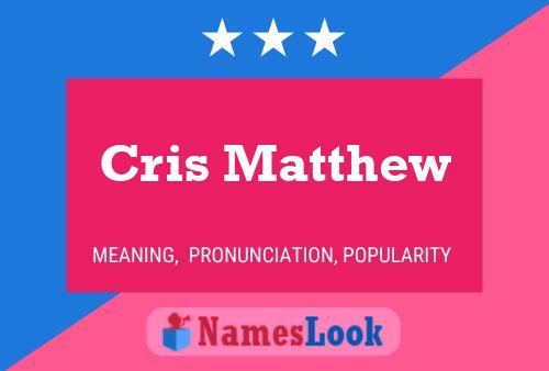 Poster del nome Cris Matthew