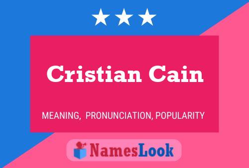 Poster del nome Cristian Cain