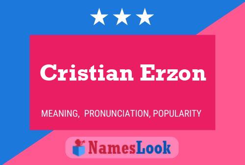 Poster del nome Cristian Erzon