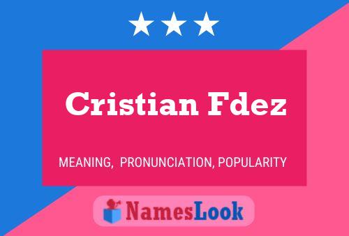 Poster del nome Cristian Fdez