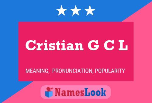 Poster del nome Cristian G C L