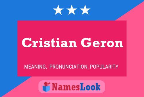 Poster del nome Cristian Geron