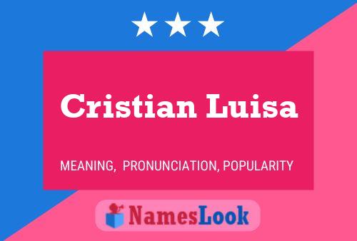 Poster del nome Cristian Luisa