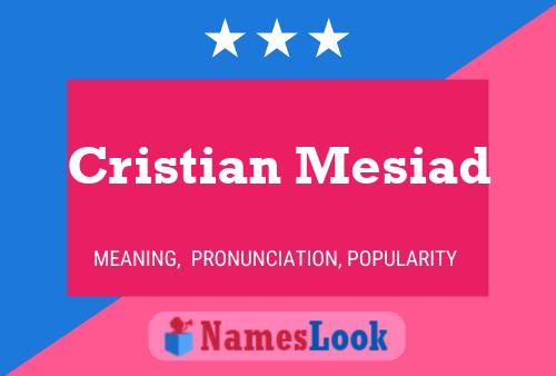 Poster del nome Cristian Mesiad