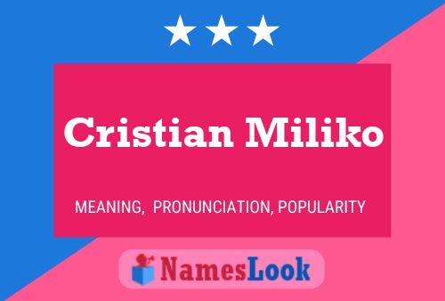 Poster del nome Cristian Miliko