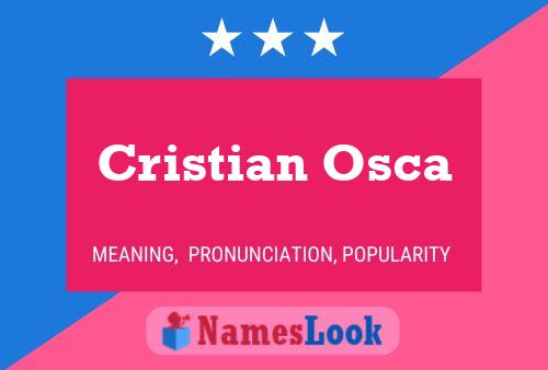 Poster del nome Cristian Osca