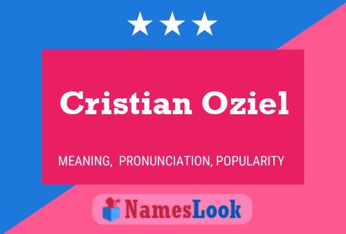 Poster del nome Cristian Oziel