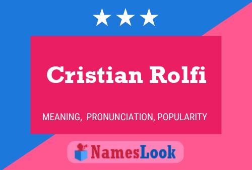 Poster del nome Cristian Rolfi