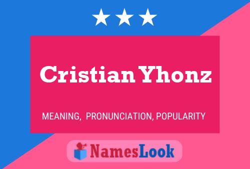 Poster del nome Cristian Yhonz