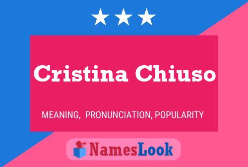 Poster del nome Cristina Chiuso