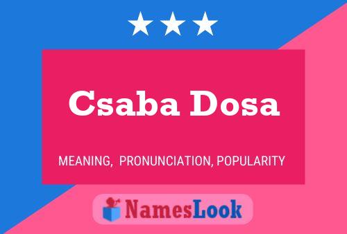 Poster del nome Csaba Dosa