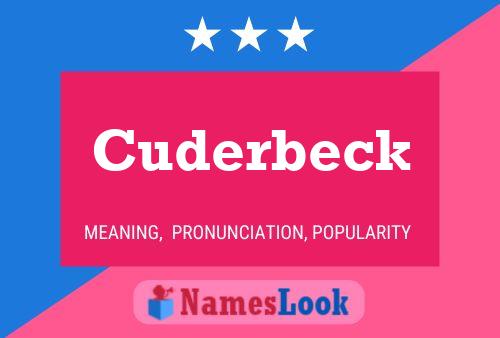 Poster del nome Cuderbeck