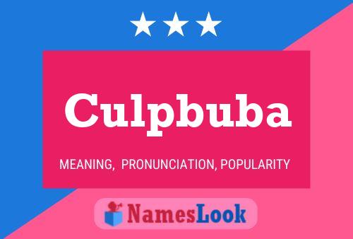 Poster del nome Culpbuba