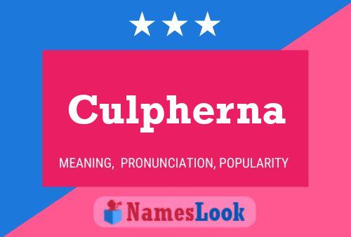 Poster del nome Culpherna