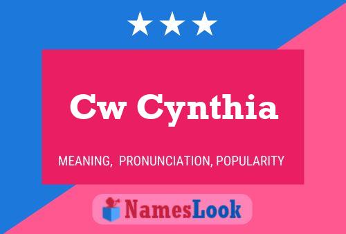 Poster del nome Cw Cynthia