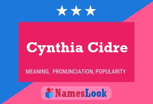 Poster del nome Cynthia Cidre