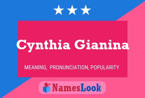 Poster del nome Cynthia Gianina