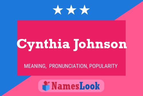 Poster del nome Cynthia Johnson