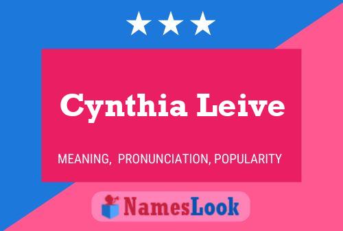 Poster del nome Cynthia Leive