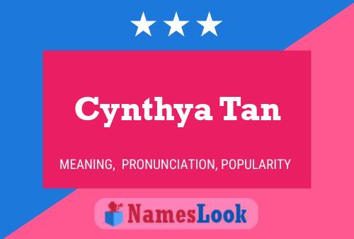 Poster del nome Cynthya Tan