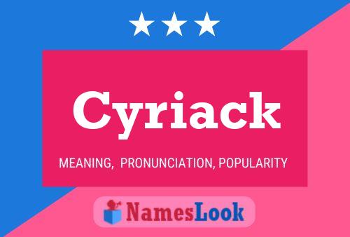 Poster del nome Cyriack