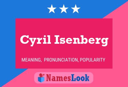 Poster del nome Cyril Isenberg