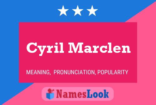 Poster del nome Cyril Marclen