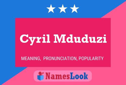 Poster del nome Cyril Mduduzi