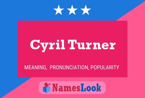 Poster del nome Cyril Turner