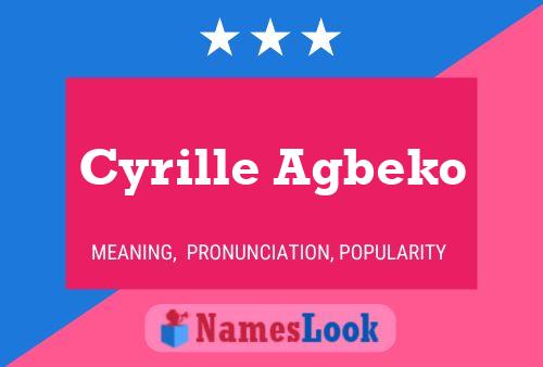 Poster del nome Cyrille Agbeko