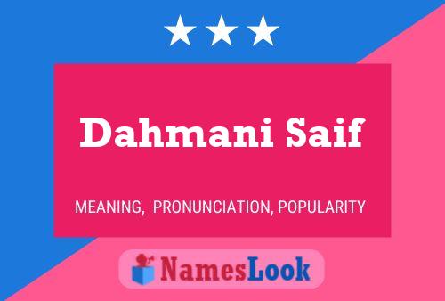 Poster del nome Dahmani Saif