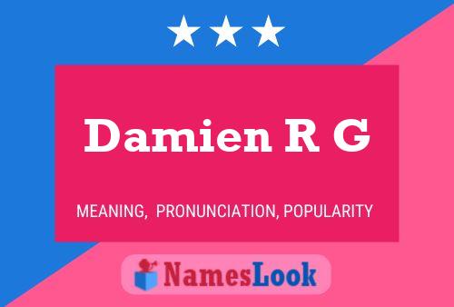 Poster del nome Damien R G