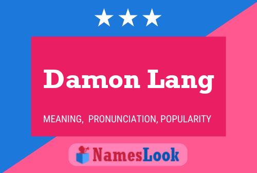 Poster del nome Damon Lang