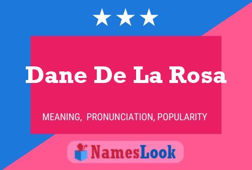 Poster del nome Dane De La Rosa