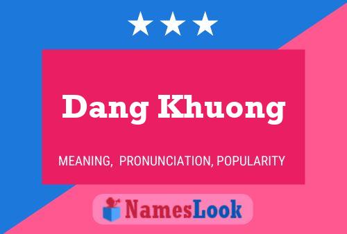 Poster del nome Dang Khuong