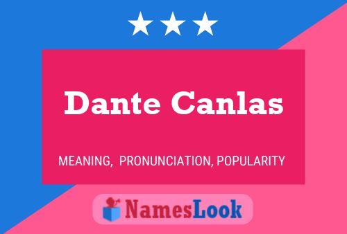 Poster del nome Dante Canlas