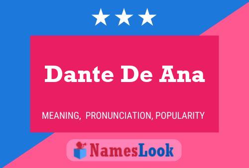 Poster del nome Dante De Ana