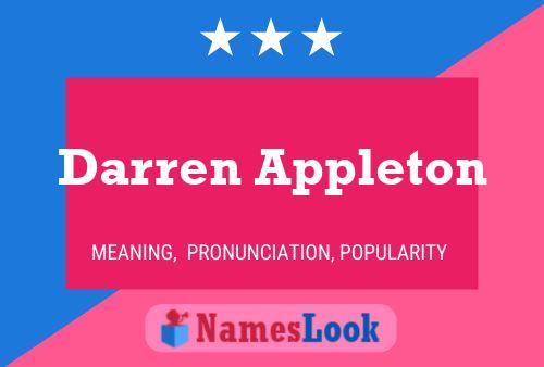 Poster del nome Darren Appleton