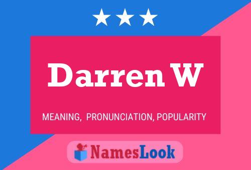 Poster del nome Darren W